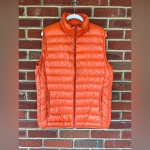 Uniqlo Orange Lightweight Down Puffer Vest